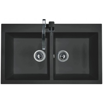 Kuchyňské dřezy - Sinks AMANDA 860 DUO Metalblack