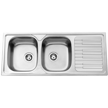 Kuchyňské dřezy - Sinks Sinks PIANO 1160 DUO V 0,7mm leštěný