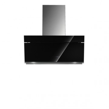 Vestavné spotřebiče - Falmec BUTTERFLY DESIGN Wall - nástěnný odsavač, šířka 90 cm, černé sklo/nerez, 800 m3/h