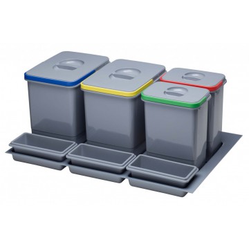 Odpadkové koše - Sinks PRACTIKO 800 2x15l+2x7l
