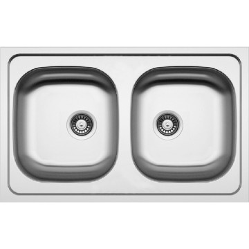 Kuchyňské dřezy - Sinks CLASSIC 790 DUO V 0,6mm matný