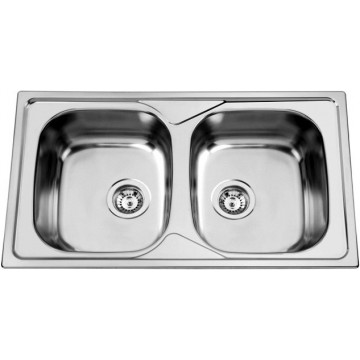 Kuchyňské dřezy - Sinks Sinks OKIOPLUS 860 DUO V 0,7mm leštěný