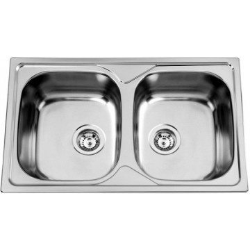 Kuchyňské dřezy - Sinks OKIO 800 DUO V 0,6mm leštěný