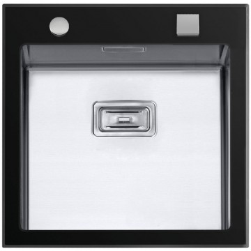 Kuchyňské dřezy - Sinks Sinks GLASS 530 černý 1,2mm