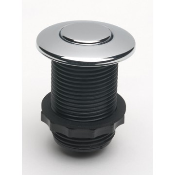 Příslušenství ke spotřebičům - EcoMaster Samostatné pneutlačítko kulaté k drtičům odpadu EcoMaster, Lesklý chrom pokovený plast