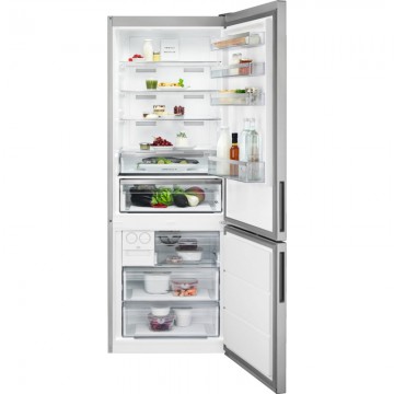 Volně stojící spotřebiče - AEG RCB65121TX volně stojící kombinovaná chladnička, NoFrost, nerez,  A++