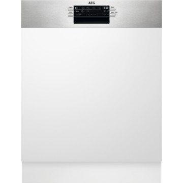 Vestavné spotřebiče - AEG Mastery FES5396XZM vestavná myčka nádobí s panelem, příborová zásuvka, 60 cm